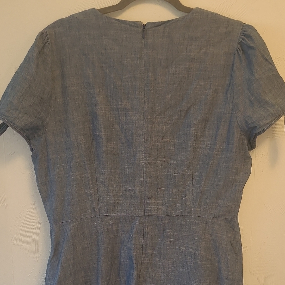 J. Crew Blue V-Neck Mini Dress - Picture 12 of 12
